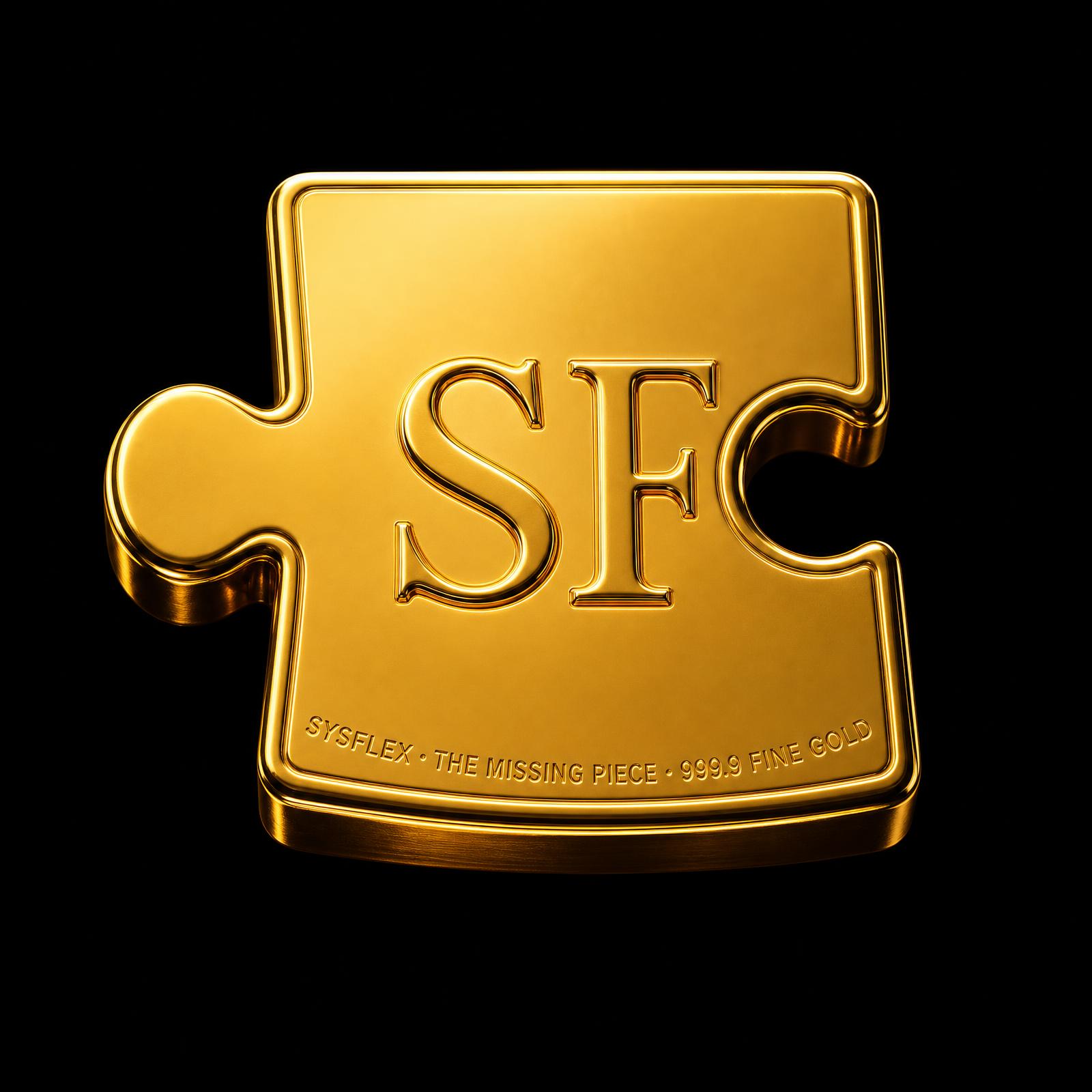 The Missing Piece — SYSFLEX gold bullion puzzle piece